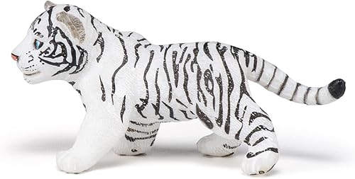 Miniatura 2 de Papo - Pintada a mano - Figura - Reino de animales salvajes - Cub de tigre blanco -50048 - Coleccionable - para niños - Adecuado para niños y niñas