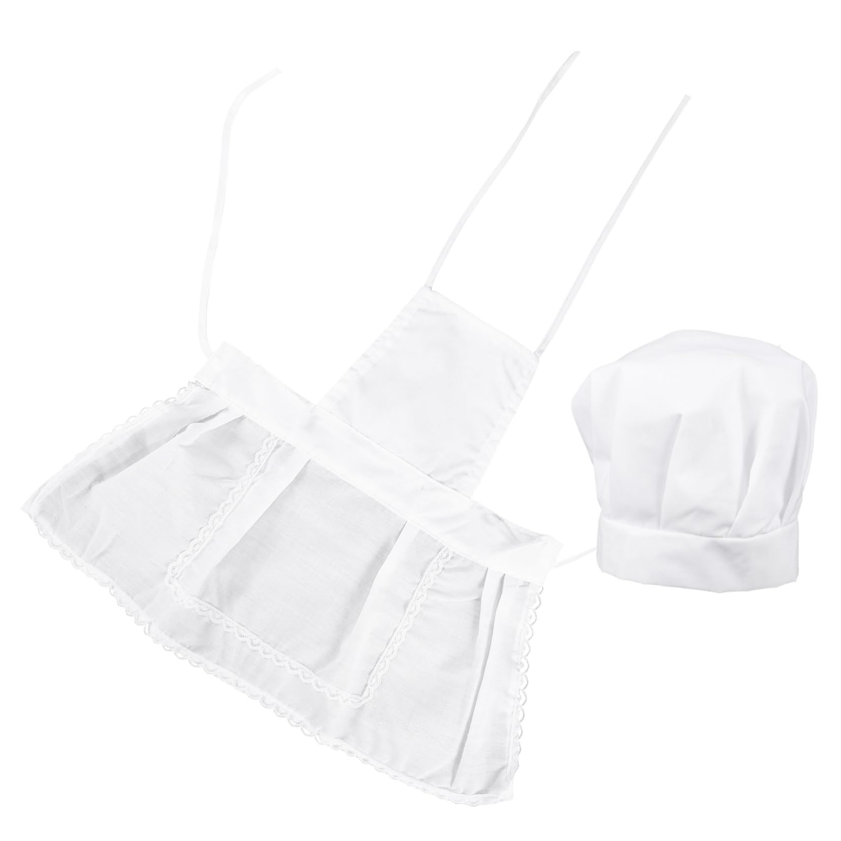 Hohopeti Role Playing Toys Set 1 Set Girl Baking Apron Chef Hat Kitchen Cooking Hat Boys and Girls Sleeveless Apron