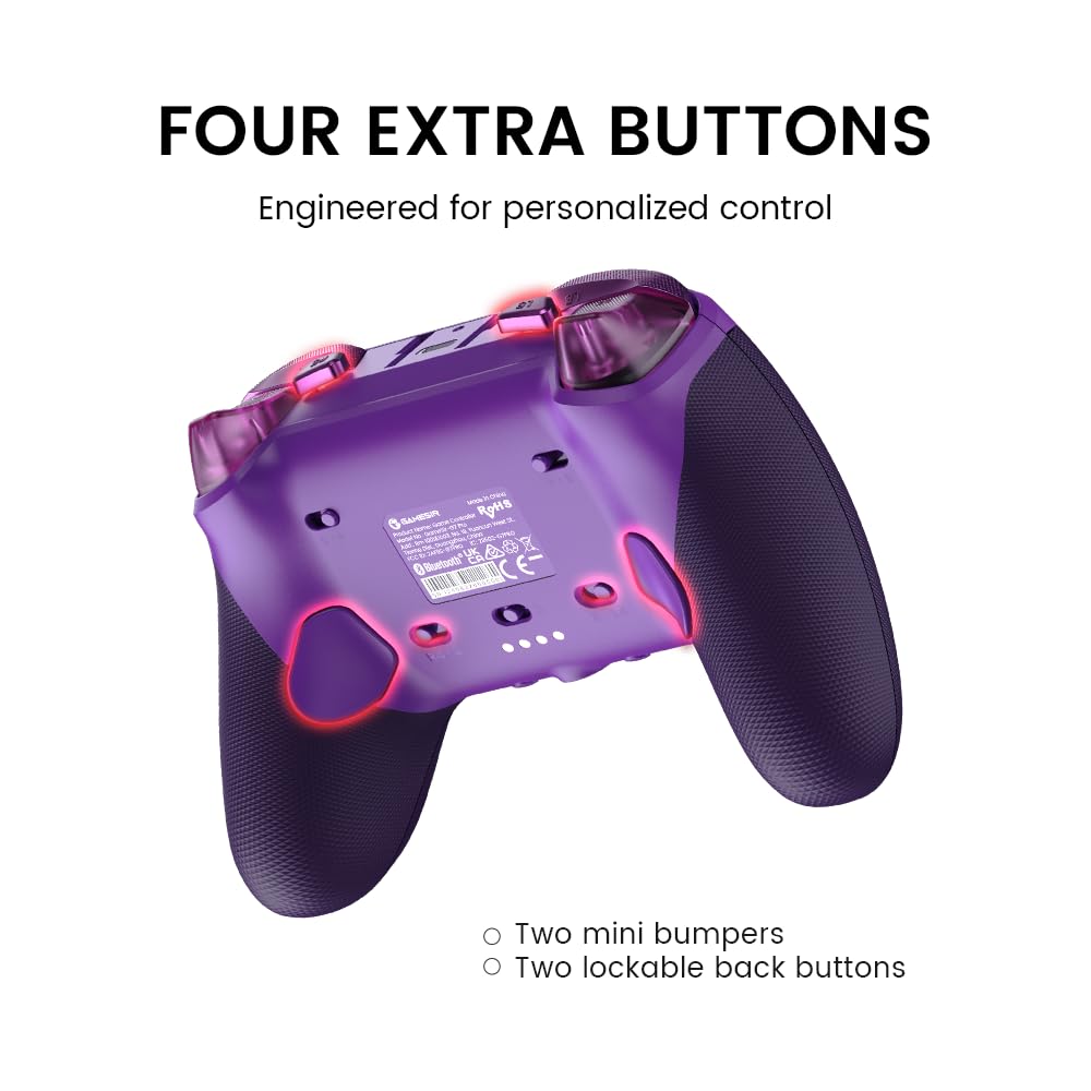 GameSir G7 Pro Mando Xbox Cable/PC Inalámbrico, TMR, 1000Hz, Morado