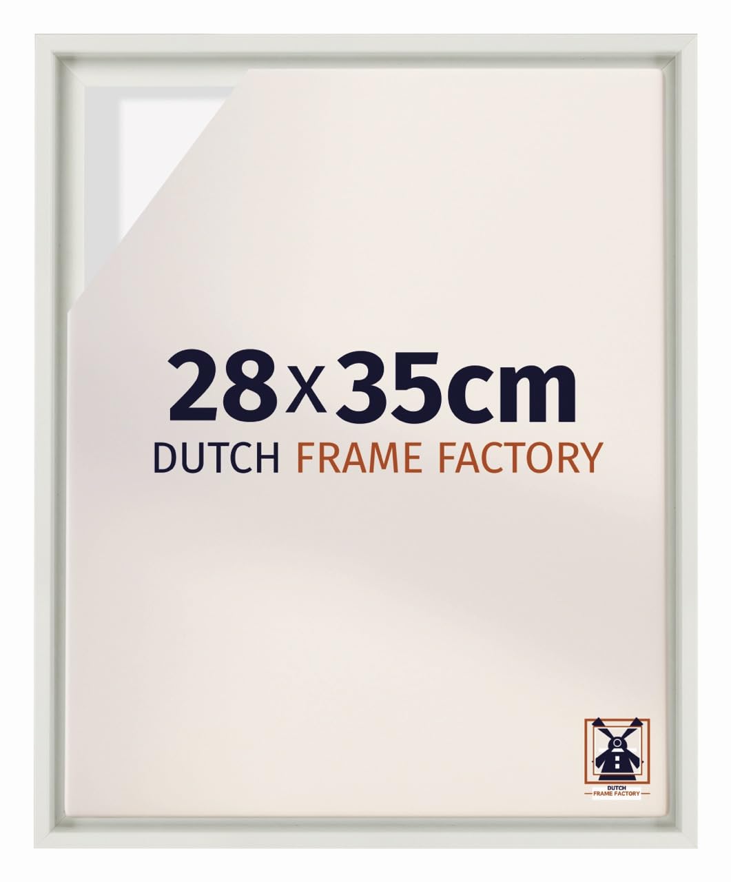Dutch Frame Factory - Schattenfugenrahmen 28x35 - White Matte - Rahmen für Leinwand Bilder auf Keilrahmen - MDF - Lausanne