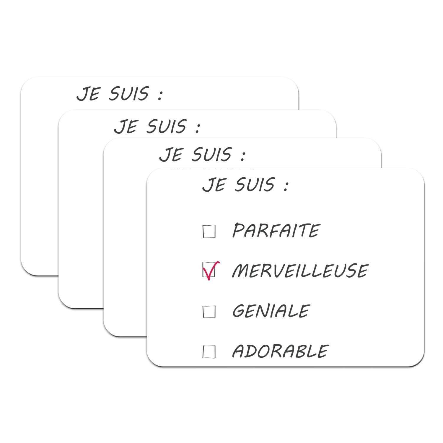 Sets de table Je suis Merveilleuse pour un petit-déjeuner joyeux