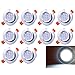 SWANEW Lot de 10 Spot LED Encastrable Orientables, 560lm Blanc Froid 6000K, 7W Eqv.60W, Plafonnier Encastré 30°orientable, 120°d’éclairage, IP20 Non Dimmable pour Salle de Bain, Salon