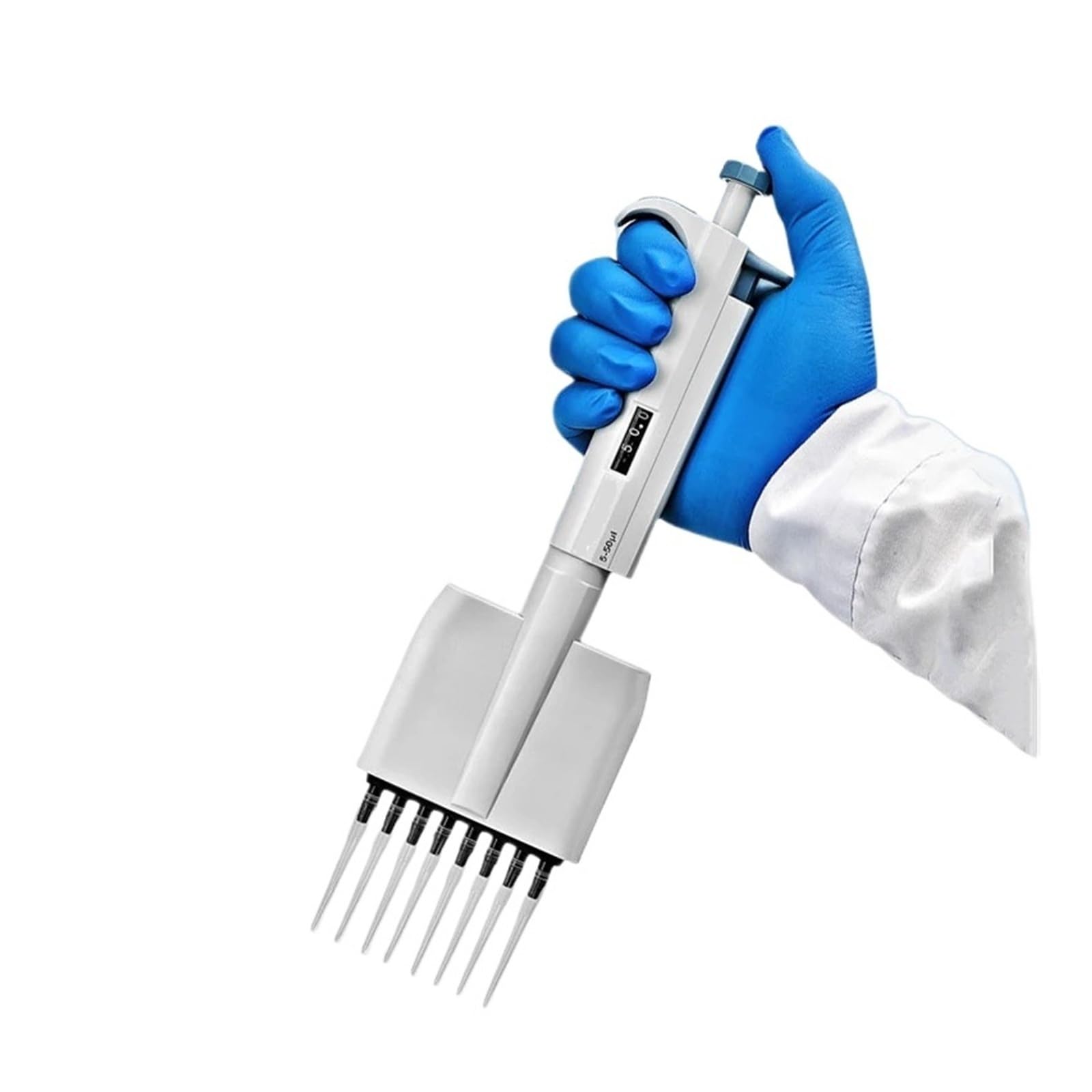Mehrkanalpipette, einstellbares Volumen, Acht-/Zwölfkanal-Mikropipette, Pipette, 0,5–300 ul Präzise Extraktion(8 channel 5-50 ul)