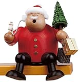 KWO Sitting Santa German Christmas Incense Smoker Handcrafted Erzgebirge Germany