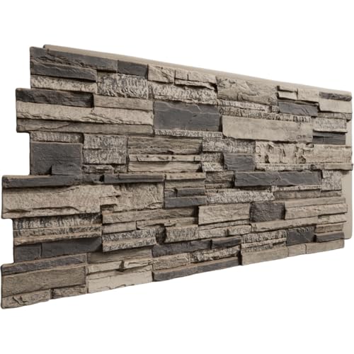 Ekena Millwork 48 5/8"W x 24 3/4"H x 1 1/4"D Cascade Stacked Stone ...