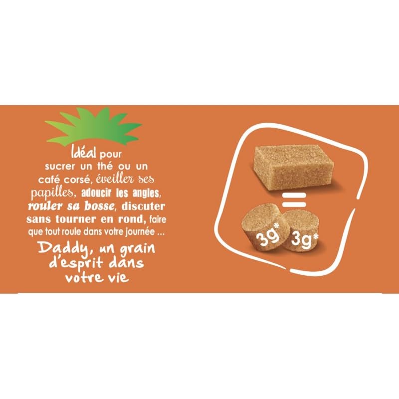 DADDY Sucre Demi Rond Pure Canne 750G - Sucre de qualité supérieure pour votre cuisine, cafés et thés - 750 grammes de douceur naturelle pour vos envies gourmandes. - Le Lot De 4