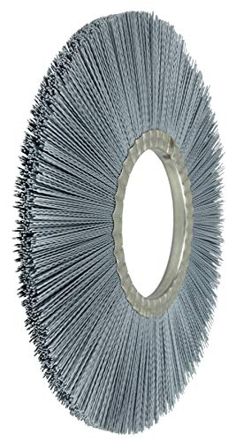 Image of Weiler 20730 14 inch Nylox Metal Hub Wheel Brush, .035 /180SC Crimped Fill, 5-1 /4 inch Arbor Hole, Made in The USA (Pack of 2)