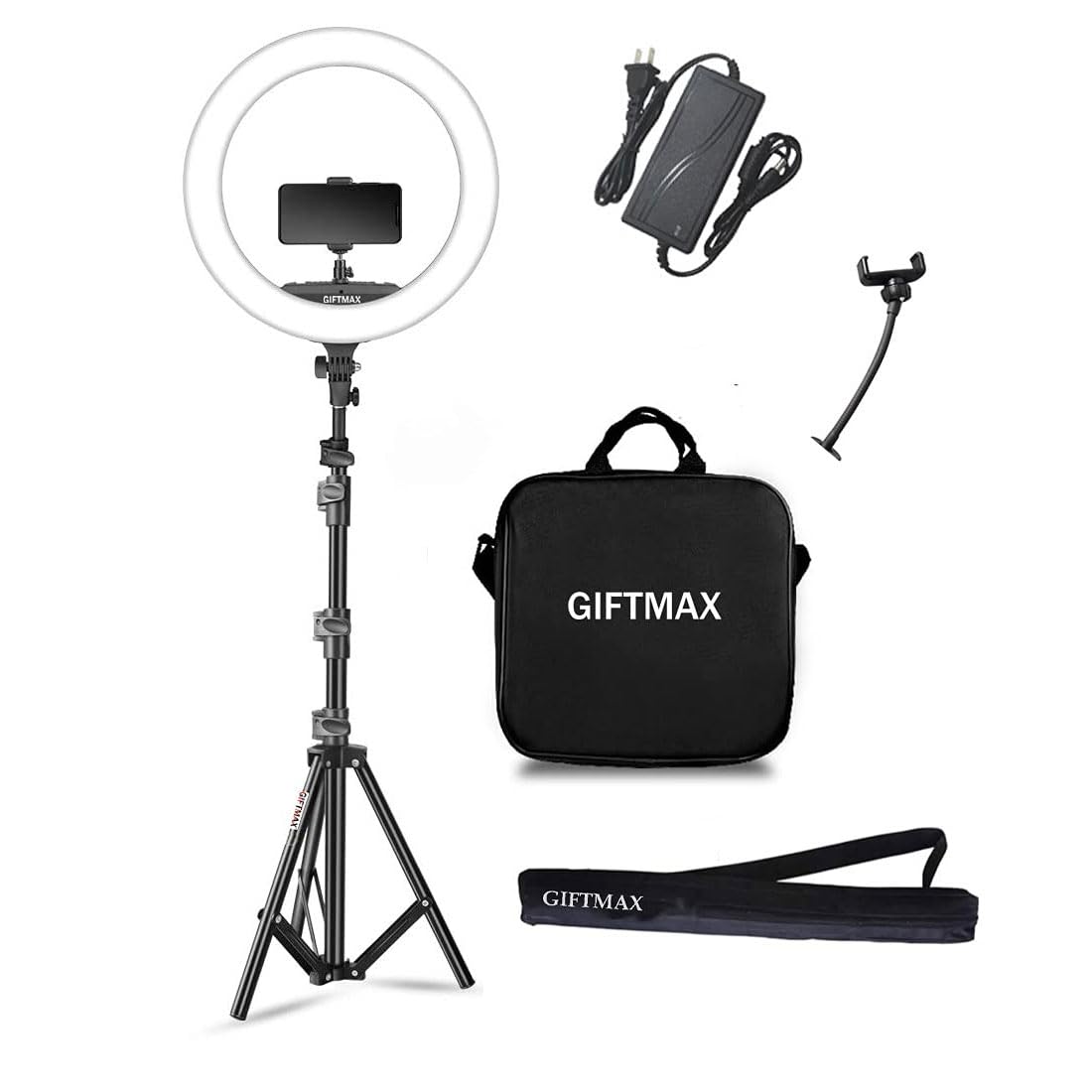 GIFTMAX® 18 Inch LED Ring Light with Stand | 2 Color Modes & Dimmable Brightness | Remote Control | for YouTube, Makeup, Vlogging, Video Shoot, Live Streaming | Compatible with iPhone & Android-image-41