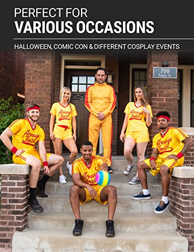 Ripple Junction CTDODGEBALL Stiller Dodgeball Movie Character Average Joes Yellow Jersey Set Halloween Costume Cosplay thumb #4