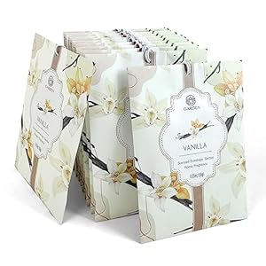 Vanilla Scented Sachets – 12 Pack, Long-Lasting Home Fragrance Sachet Bags, Large Fresh-Scented Packets, Sachets for Drawers and Closets