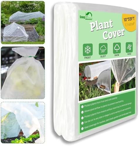 SnugNiture Plant Covers Freeze Protection, 10ft x 33ft 1.1oz/yd² ...
