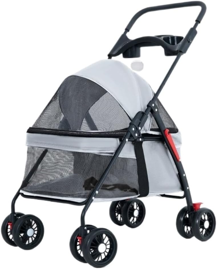 Pet Strollers Pet Cat and Dog Stroller Dog Cat Teddy Baby Stroller Lightweight Foldable Small Pet Dog Stroller for Going Out Pet Stroller Medium(G)