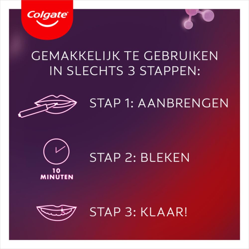 Colgate LED Whitening-Set Max White Ultimate, inkl. Whitening Stift - Zahnaufhellung für zu Hause, sicher für den Zahnschmelz, für weißere Zähne