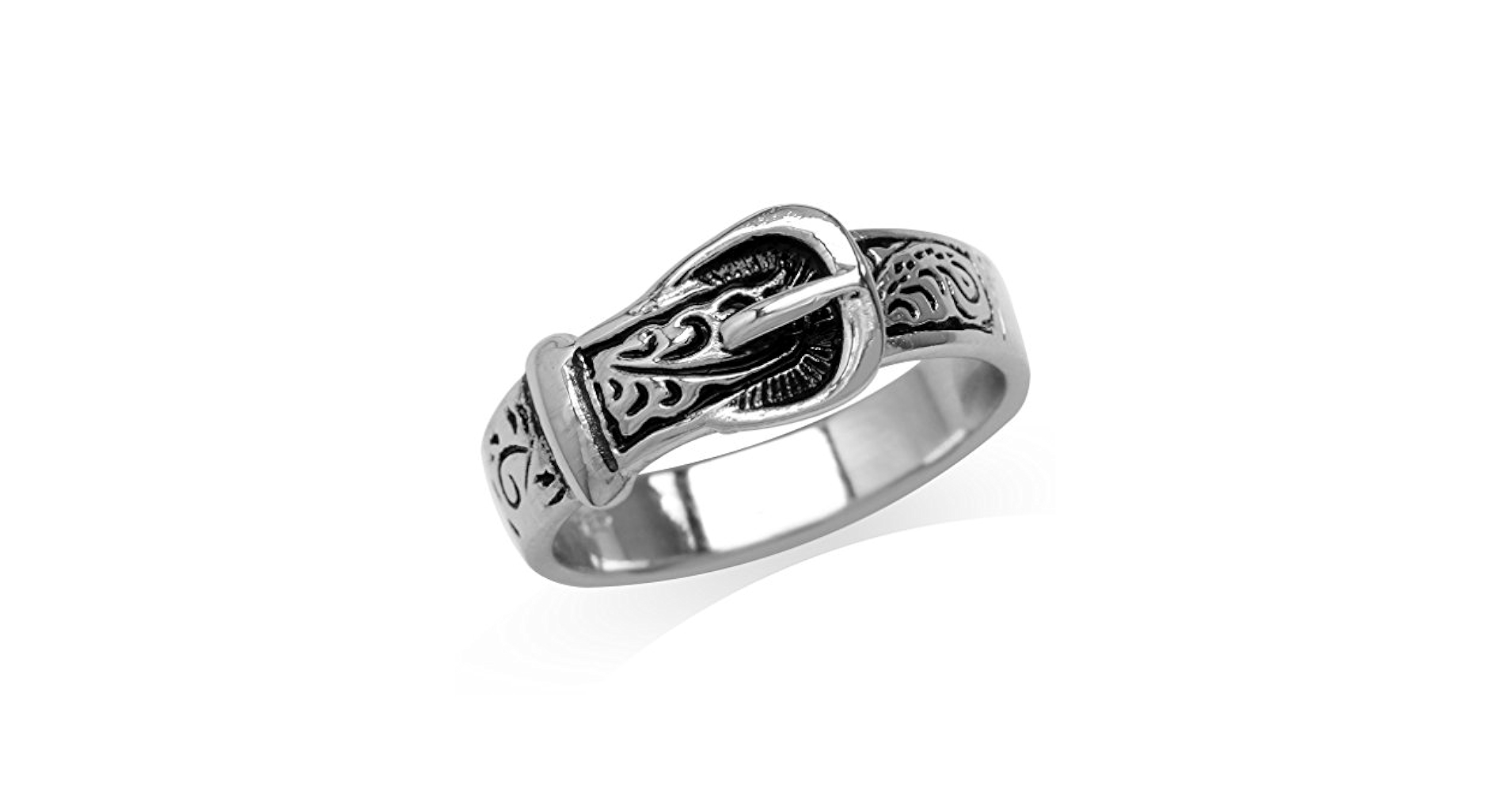 Amazon.com: Silvershake 925 Sterling Silver Belt Buckle Ring