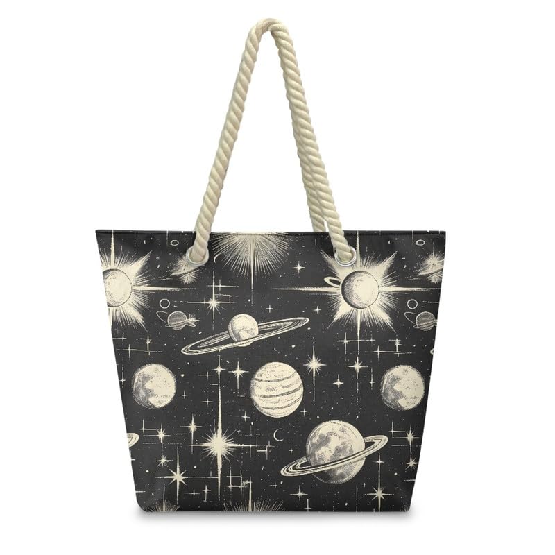 Tote Bags for Women Shoulder Hobo Purse, Canvas Zipper Satchel Handbags for Gym Travel School, Shopping Bag