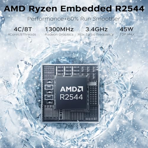Image of MALLRACE Gaming Laptop,Ryzen R2544 Business Laptop Computer(Beat AMD Ryzen 5 3500U,up to 3.7GHz) 16GB DDR4 512GB SSD Window 11 Laptop with Webcam,Type-C,54.72Wh Battery,Numeric KB,Gray