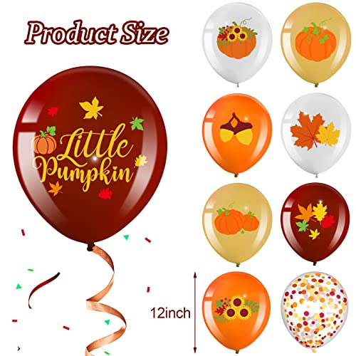 Charnoel CHARNOEL-PUMPKIN -01 45 Pcs Little Pumpkin Balloons,Thanksgiving Party Balloon Autumn Fall Themed Balloons thumb #1