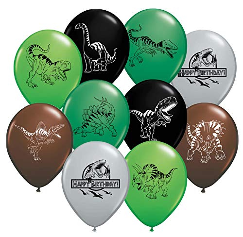 Gypsy Jade's Dinosaur World Jurassic Style - Camouflage Colors - Birthday Balloons - 35 Pcs - Large 12" Latex Balloons In Assorted Camo Colors #TOP4