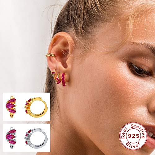 Boucles d'oreilles en Argent et oxyde de zirconium violet, le cadeau idéal - 2