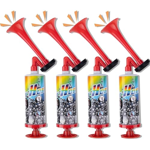 4 Pack Air Horn Loud Air Horn Handheld Portable Airhorn Noise Maker Durable Air Horns Signal Device for Sports Events Boating and Outdoor
