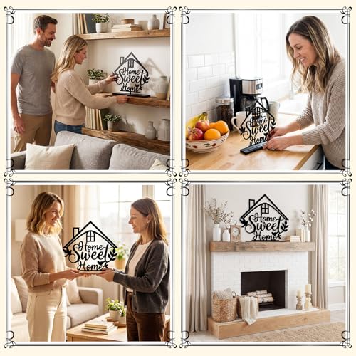 Image of Geetery Farmhouse Table Centerpieces Wooden Home Sweet Decorative Sign Motivational Decor Farmhouse Table Decor for Living Room Kitchen Office Housewarming Gifts Supplies Decoration(Home Sweet)