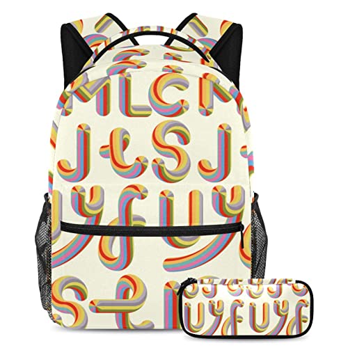 Sac à dos de voyage avec étui à stylo et sacs en treillis pour enfants