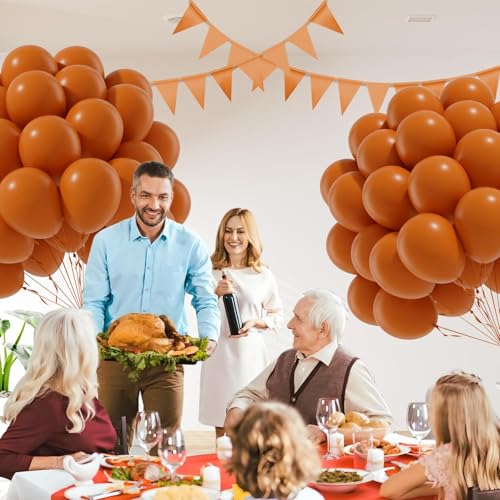 Image of Burnt Orange Balloons 12inch, Burnt Orange Latex 50pcs Party Balloons | Fall, Bridal Shower, Baby Shower, Wedding, Graduation, Birthday Party Decorations