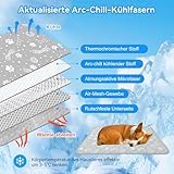 MH MYLUNE HOME Kühlmatte für Hunde Katze Thermochrome Hundekühlmatte Selbstkühlend rutschfest Wasserabsorbierend Tragbar Kühldecke für Hunde Hundedecke Kühlend Cooling Mat Dog- M 75 x 50 cm
