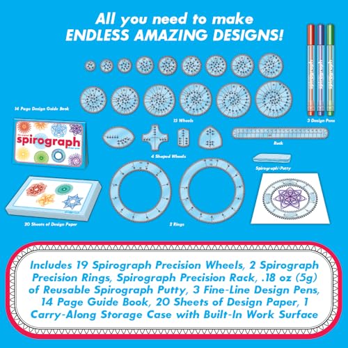 Spirograph — Deluxe Set — Spiral Art Drawing Kit — The Classic Way to Make Countless Amazing Designs — For Kids Ages 8+ by Spirograph - Image 4