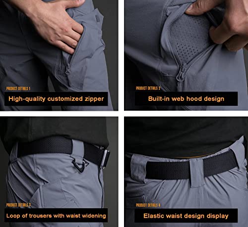 Biylaclesen Mens Fishing Pants Quick Dry Military Pants Tactical Pants Camping Pants Summer Outdoor Pants Lightweight Work Pants For Men Fall Pants Hiking Pants Army Green #TOP2