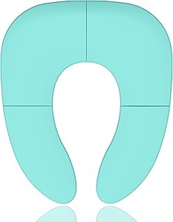 Pejoye Potty Toilet Training Seat, Blue Portable Potty Training Toilet Seat for Boys and Girls, Foldable Travel Toddler Toilet Seat with Storage Bag, Non-Slip Folding Toilet Seat Covers for Travel