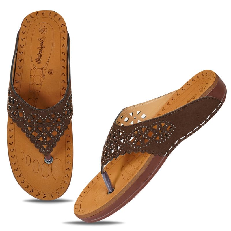 DFRWomen Heel Sandals Girls Slippers Chappals