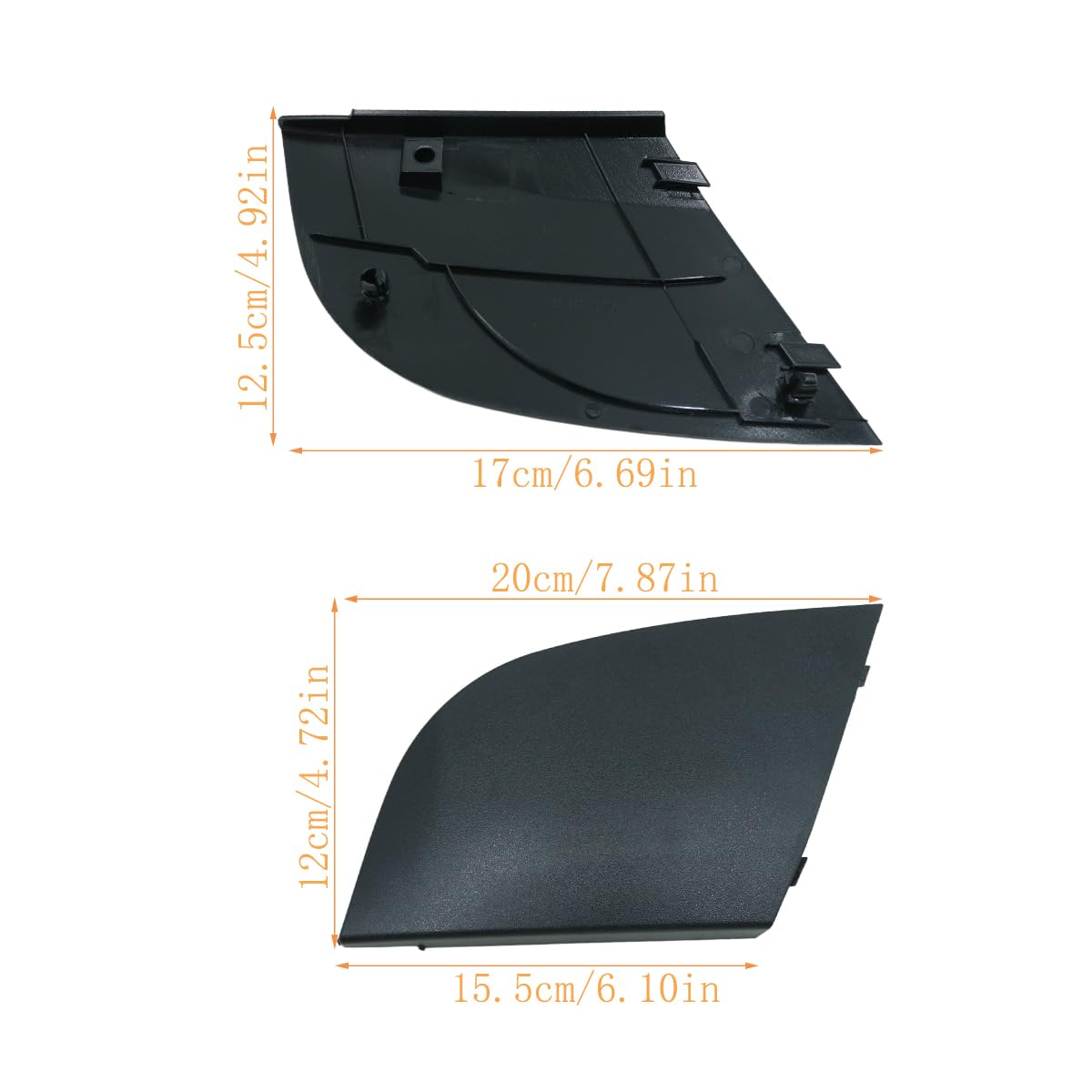 Ticha Coperchio scarico acqua anteriore, 1698300275, 1698300375, adatto per W245 Classe B 2005-2011 (sinistra e destra)