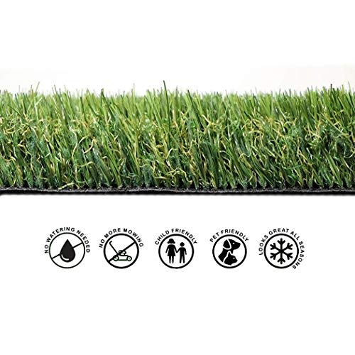 Outdoor artificial Premium Artificial Grass Outdoor Green Lawn Rug Pet Turf for Dogs Pee Pad Synthetic Grass Door Mat Fake Grass Thick Fake Grass Rug 20mm Green ( Color : 20mm , Size : 5mX2m )