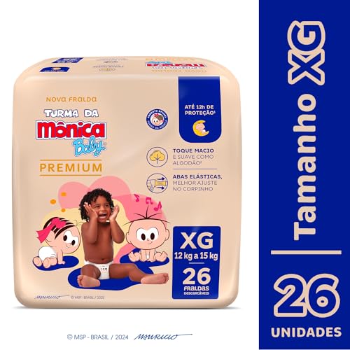 Turma da Mônica Baby Premium Econômica XG 26 Unidades