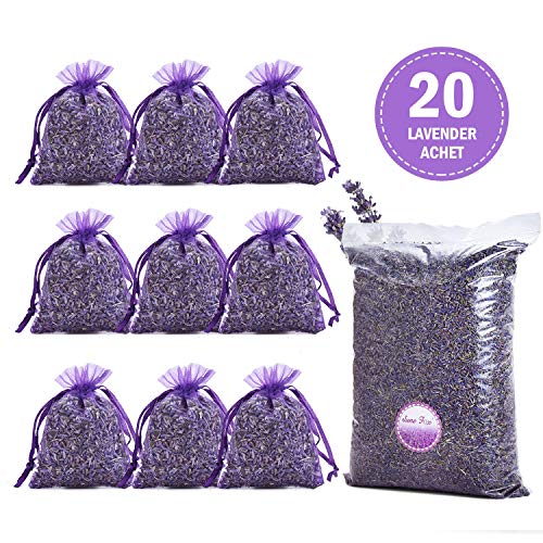 June Fox Fragrant Lavender Buds Dried Lavender Sachets Drawers Freshener Home Fragrance, 1/2