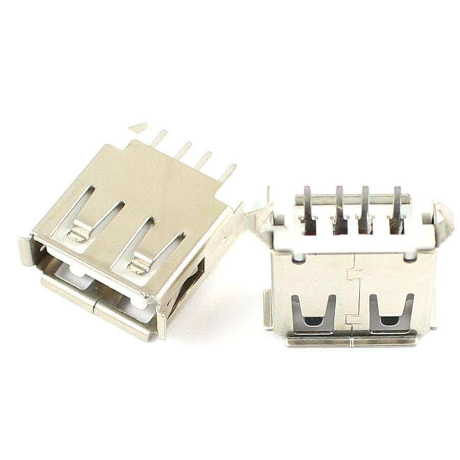 Generic 20 Pcs USB Female 4 Pin Type A DIP Socket Connector DIY 13.7