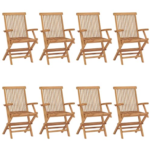 vidaXL Lot de 8 Chaises de Jardin, Sièges de Terrasse, Chaises de Balcon, Meubles de Patio...