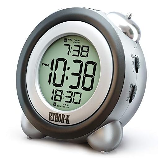 Loud Alarm Clock for Heavy Sleepers - Simple Digital Clock Battery Operated for Hearing Impaired - Easy to Set Electronic Twin Bell Snooze Portable LCD Clock for Kids