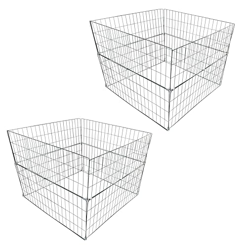 ESTEXO Drahtgitterkomposter 2er Set 90x90x70 cm Metall Komposter...