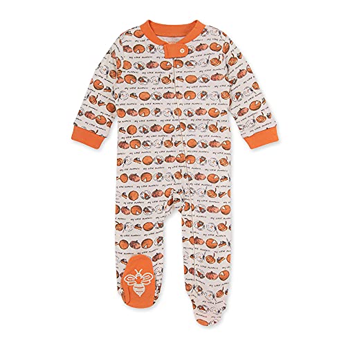 Image of Burt's Bees Baby unisex-baby Sleep & Play, Organic One-piece Romper-jumpsuit Pj, Zip Front Footed Pajama