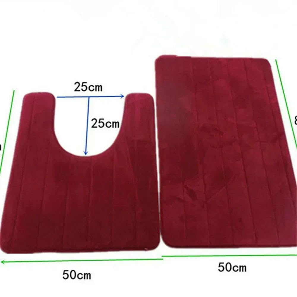 2 Stück/Set Memory Foam Badematte Teppich, Moderne Boden Anti-Rutsch Badezimmer Teppiche Teppichmatte, Teppich Badezimmer, Toilettenmatte, tapete alfombras