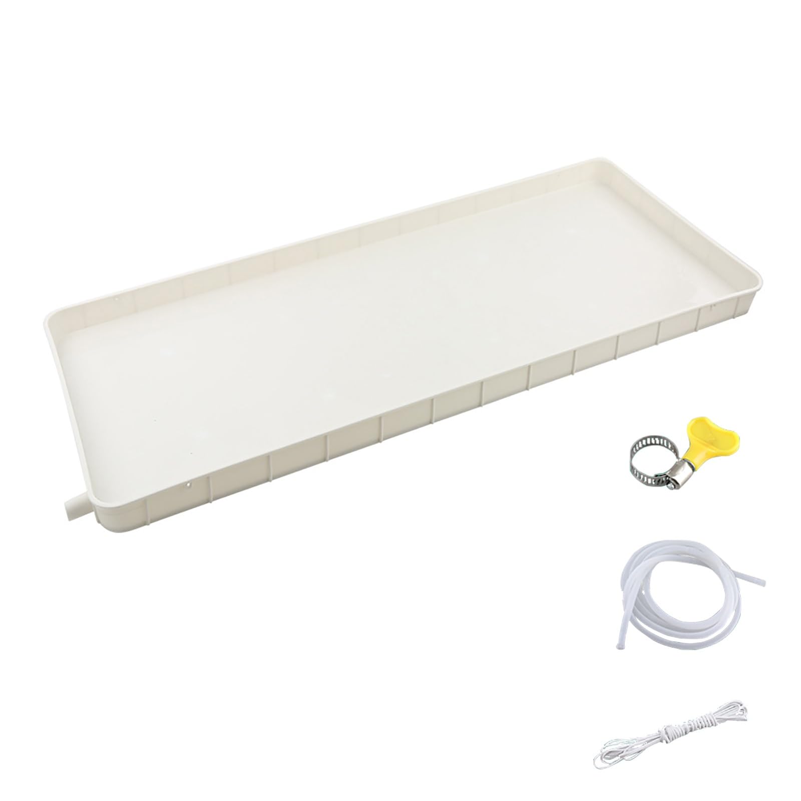 Air Conditioner Drip Pan, 1-2P Air Conditioning Drainage Drip Tray with Drainage Pipe, PP5 Ac Drip Pan for Collecting External Unit Condensate(With 1000 cm hose)