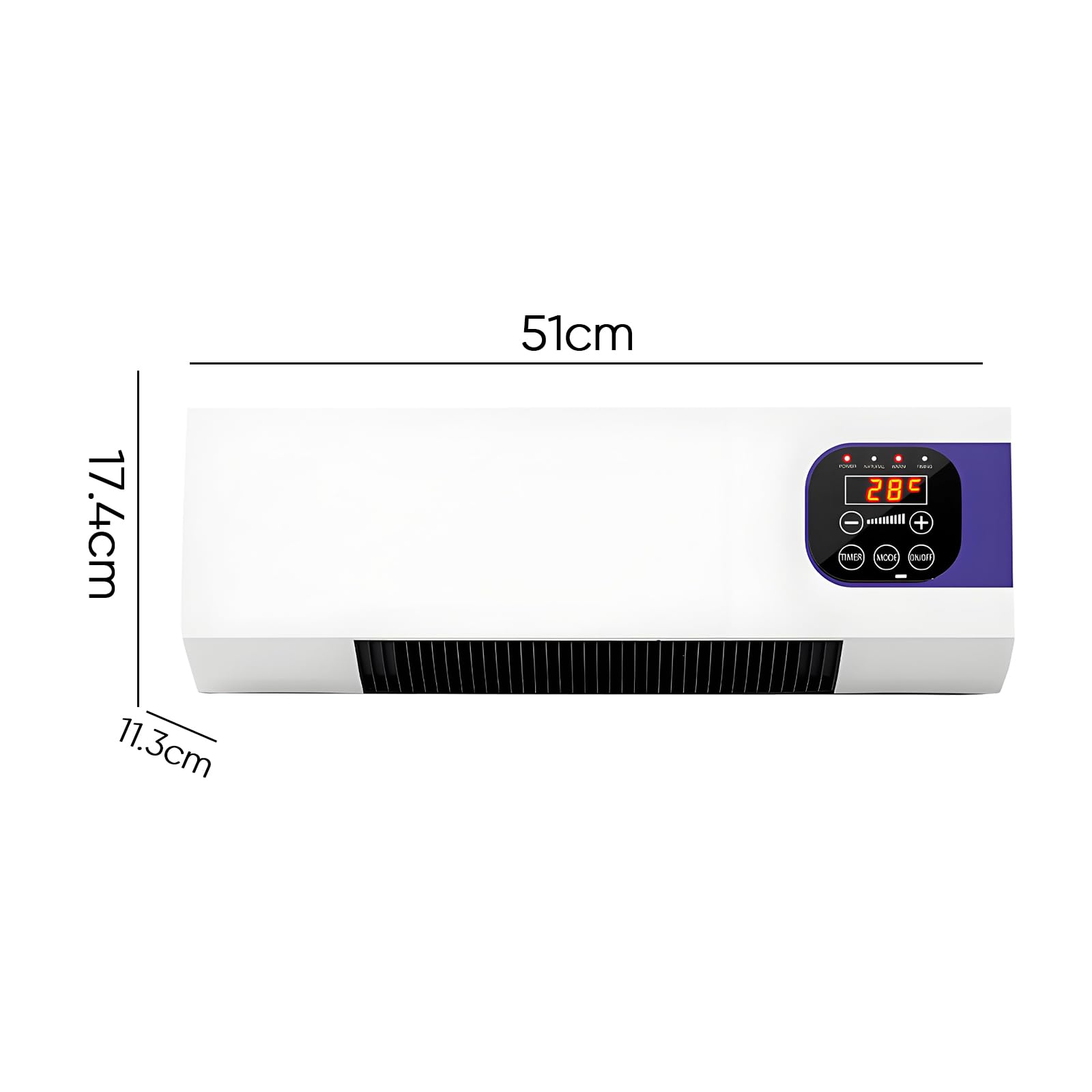 Ventilador De Pared Con Control Remoto,Portátil Climafy con Control Remoto,Aire Acondicionado De Pared Reversible Split,Sin Unidad Exterior,Temperatura Constante Inteligente, Para Hogar O Oficina (D)