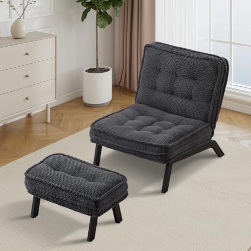 Sillón Plegable Gris Oscuro miniatura 1