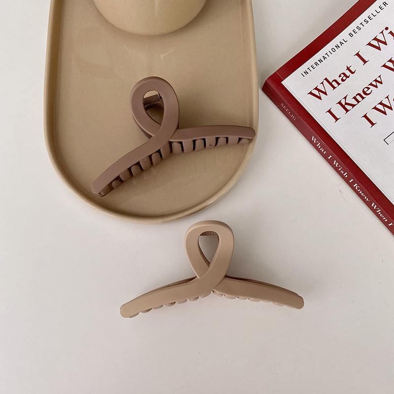 Miniatura 6 de Pinzas para el cabello de 5 pulgadas, grandes, antideslizantes, grandes mate, para cabello fino y grueso, para mujeres y niñas, paquete de 4