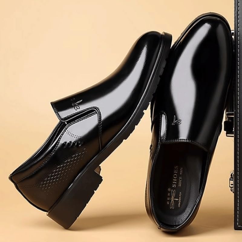 Men's Vintage Spike Loafers Slip On Fashion Shoes Classic Tuxedo Dress Shoes for Formal Business4