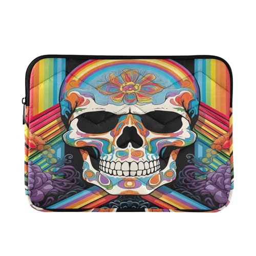 Funda para laptop 13-14 pulgadas impermeable con diseño de calavera
