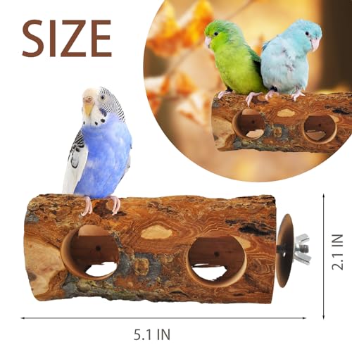 Image of Bird Wooden Block Chewing Toy Parrot Beak Grinding Toys Wood Birds Cage Foraging Training Toy with Bird Perch for Parakeet Cockatiel Lovebird Budgie