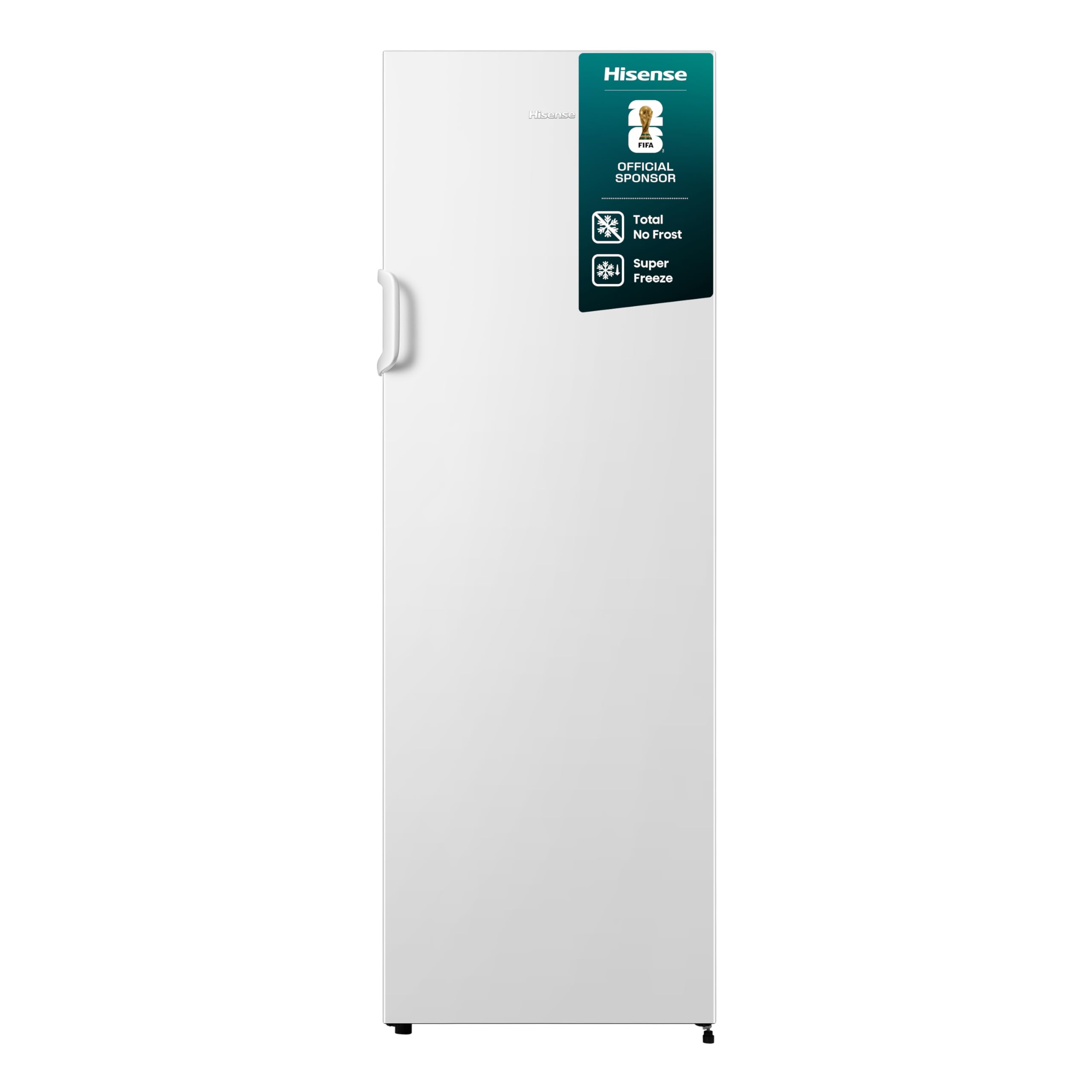 Hisense FV245N4AW2 Gefrierschrank/ TotalNoFrost/ SuperFreeze/ Türalarm/ BigBox/ 169,1 cm/ Gefrierteil 194 l/ 41 dB/ 219 kWh/ Jahr/ Inox-Look, Weiß